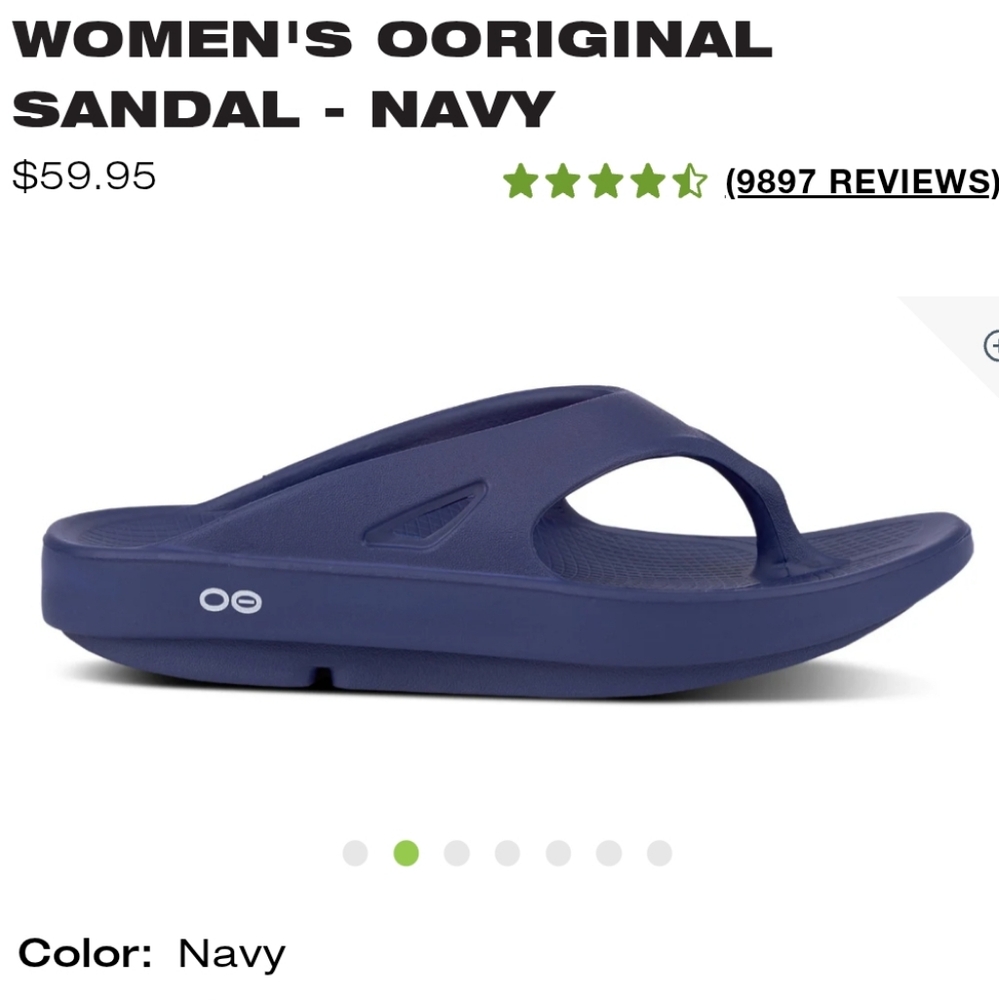 $60 Oofos Women Original Sandal_ Navy